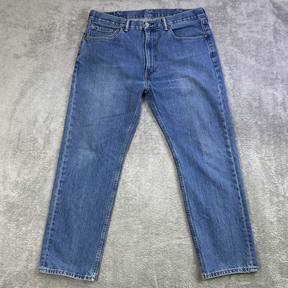 Levi's 505 Jeans Men Sz 38x30 Blue Denim Cotton Reg Straight Fit Med Wash Skater